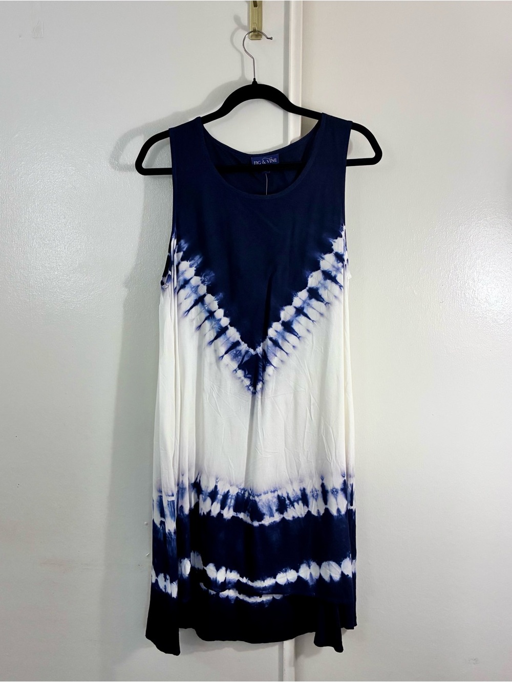 Fig & Vine Boho Style Tie-Dye Sleeveless Dress Size M
